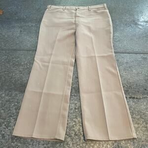 Vintage Levi's Polyester Talon Pants Mens 42x30 USA Tan Black Tab Western Retro